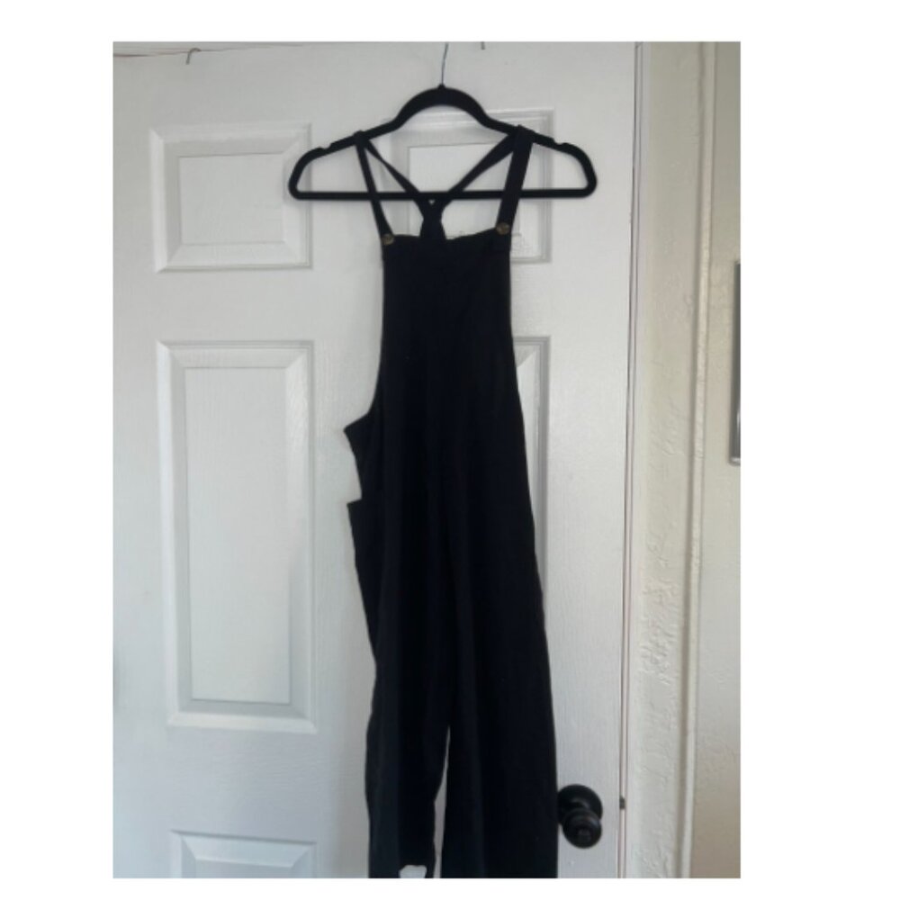 Black Two Pocket Overalls